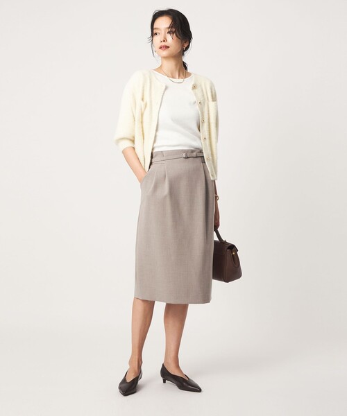 green label relaxing（グリーンレーベルリラクシング）の「［size SHORT/TALLあり］ライト ダブルクロス タイトスカート（スカート・レディース・ベージュ/ブラック/ネイビー/グレー・34/36/38/SHORT/40/42/44/46/TALL）」の20枚目の写真
