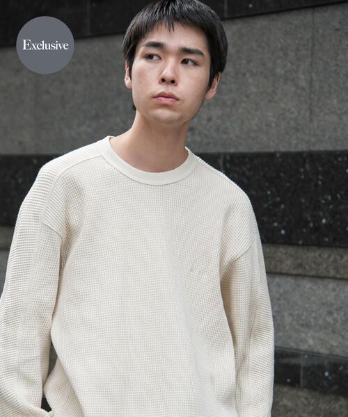 Snow Peak(スノーピーク)の「『別注』Snow Peak Apparel×DOORS HEAVYWEIGHT WAFFLE PULLOVER(Tシャツ/カットソー・メンズ・ブラウン/ブラック/アイボリー・MEDIUM/X-LARGE/LARGE)」の2枚目の写真