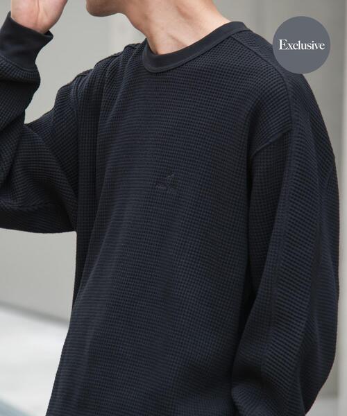 Snow Peak(スノーピーク)の「『別注』Snow Peak Apparel×DOORS HEAVYWEIGHT WAFFLE PULLOVER(Tシャツ/カットソー・メンズ・ブラウン/ブラック/アイボリー・MEDIUM/X-LARGE/LARGE)」の3枚目の写真