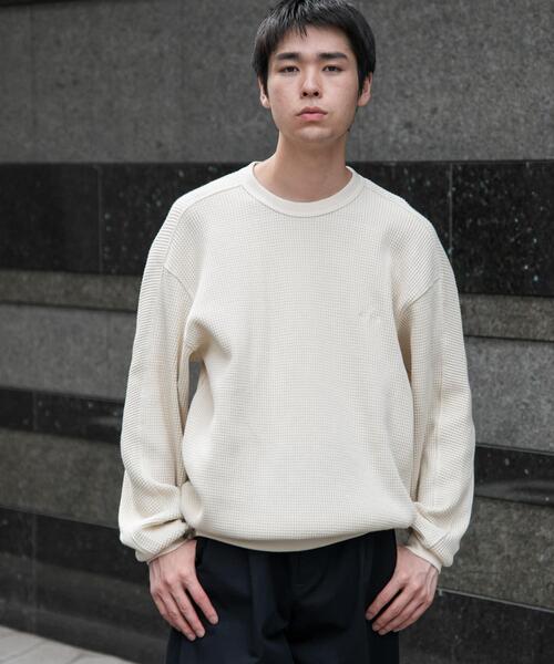 Snow Peak(スノーピーク)の「『別注』Snow Peak Apparel×DOORS HEAVYWEIGHT WAFFLE PULLOVER 26AW(Tシャツ/カットソー・メンズ・ブラウン/ブラック/アイボリー・MEDIUM/X-LARGE/LARGE)」の4枚目の写真