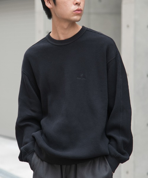 Snow Peak(スノーピーク)の「『別注』Snow Peak Apparel×DOORS HEAVYWEIGHT WAFFLE PULLOVER(Tシャツ/カットソー・メンズ・ブラウン/ブラック/アイボリー・MEDIUM/X-LARGE/LARGE)」の9枚目の写真
