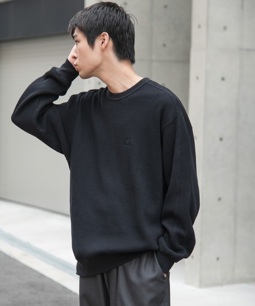 Snow Peak(スノーピーク)の「『別注』Snow Peak Apparel×DOORS HEAVYWEIGHT WAFFLE PULLOVER(Tシャツ/カットソー・メンズ・ブラウン/ブラック/アイボリー・MEDIUM/X-LARGE/LARGE)」の11枚目の写真