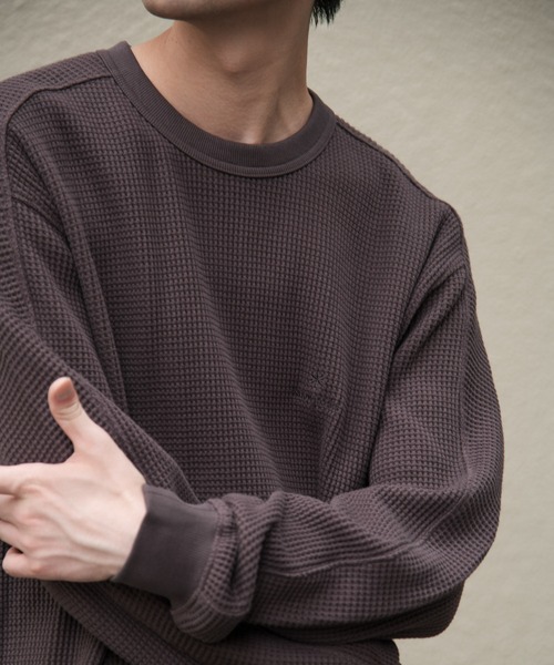 Snow Peak(スノーピーク)の「『別注』Snow Peak Apparel×DOORS HEAVYWEIGHT WAFFLE PULLOVER(Tシャツ/カットソー・メンズ・ブラウン/ブラック/アイボリー・MEDIUM/X-LARGE/LARGE)」の20枚目の写真