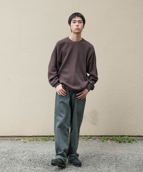 Snow Peak(スノーピーク)の「『別注』Snow Peak Apparel×DOORS HEAVYWEIGHT WAFFLE PULLOVER(Tシャツ/カットソー・メンズ・ブラウン/ブラック/アイボリー・MEDIUM/X-LARGE/LARGE)」の21枚目の写真