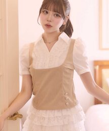 【Belle Charme】Cordurey Frill Tops