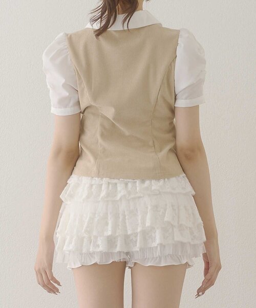 Belle Charme(ベルシャルム)の「【Belle Charme】Cordurey Frill Tops(シャツ/ブラウス・レディース・ブラウン/ブラック/ベージュ・FREE)」の13枚目の写真