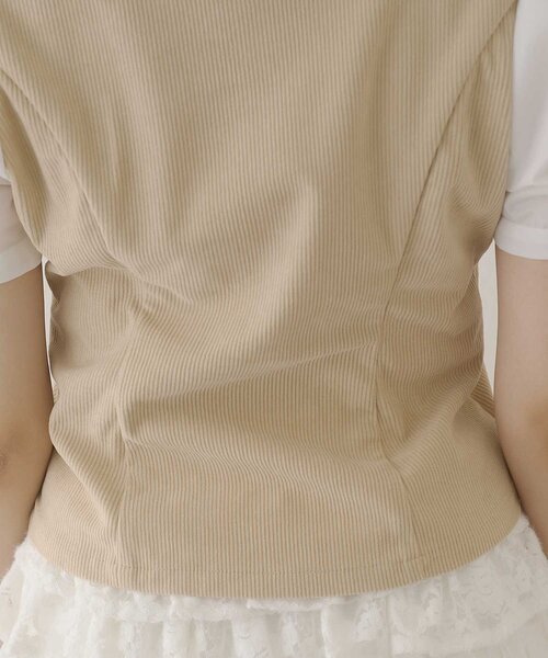 Belle Charme(ベルシャルム)の「【Belle Charme】Cordurey Frill Tops(シャツ/ブラウス・レディース・ブラウン/ブラック/ベージュ・FREE)」の14枚目の写真