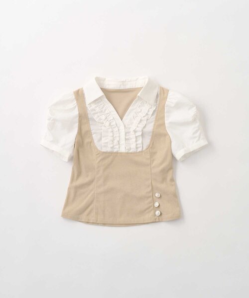 Belle Charme(ベルシャルム)の「【Belle Charme】Cordurey Frill Tops(シャツ/ブラウス・レディース・ブラウン/ブラック/ベージュ・FREE)」の18枚目の写真