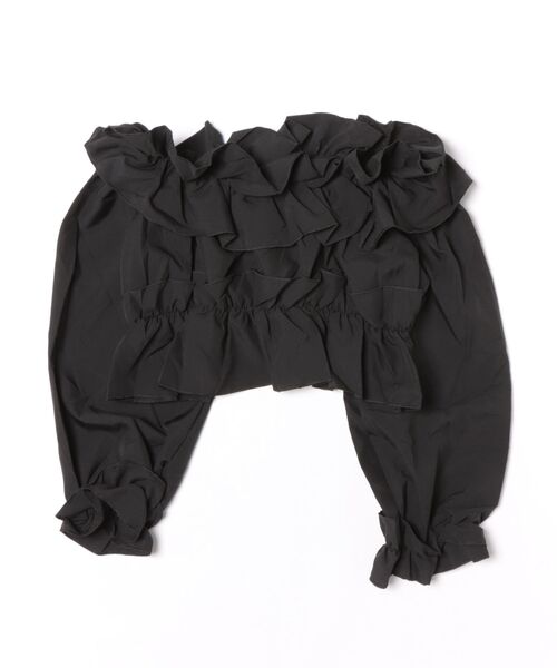 almo(アルモ)の「【LAMPOON】フリルオフショルブラウス(シャツ/ブラウス・レディース・ホワイト/ブラック・SMALL/LARGE/MEDIUM)」の12枚目の写真