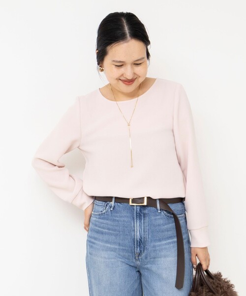 NOLLEY’S Sophi(ノーリーズソフィ)の「ジョーゼットTブラウス(シャツ/ブラウス・レディース・ホワイト/ベビーピンク・38)」の18枚目の写真