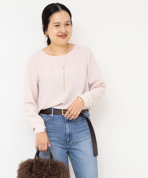 NOLLEY’S Sophi(ノーリーズソフィ)の「ジョーゼットTブラウス(シャツ/ブラウス・レディース・ホワイト/ベビーピンク・38)」の21枚目の写真