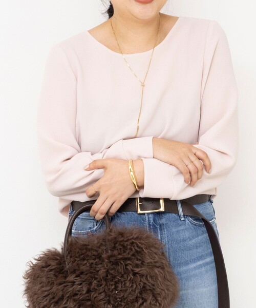 NOLLEY’S Sophi(ノーリーズソフィ)の「ジョーゼットTブラウス(シャツ/ブラウス・レディース・ホワイト/ベビーピンク・38)」の22枚目の写真