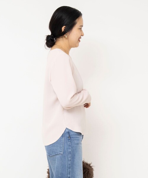 NOLLEY’S Sophi(ノーリーズソフィ)の「ジョーゼットTブラウス(シャツ/ブラウス・レディース・ホワイト/ベビーピンク・38)」の14枚目の写真