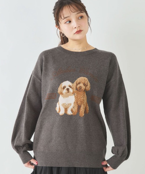 archives(アルシーヴ)の「ツインドッグジャガードニットPO(Tシャツ/カットソー・レディース・グレー/ワイン/チャコールグレー・MEDIUM)」の18枚目の写真