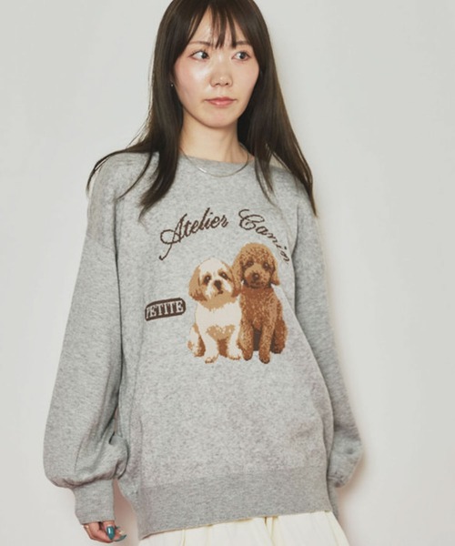 archives(アルシーヴ)の「ツインドッグジャガードニットPO(Tシャツ/カットソー・レディース・グレー/ワイン/チャコールグレー・MEDIUM)」の16枚目の写真