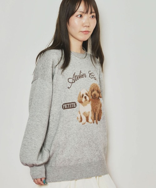 archives(アルシーヴ)の「ツインドッグジャガードニットPO(Tシャツ/カットソー・レディース・グレー/ワイン/チャコールグレー・MEDIUM)」の17枚目の写真