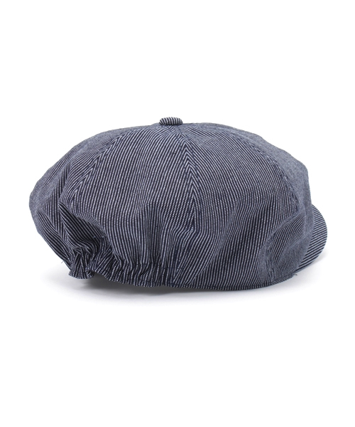 Lui's（ルイス）の「C-PLUS HEAD WEARS(シープラス･ヘッドウェアーズ) ストライプキャスケット（キャスケット・メンズ・ネイビー/ベージュ・FREE）」の4枚目の写真