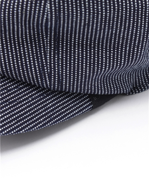 Lui's（ルイス）の「C-PLUS HEAD WEARS(シープラス･ヘッドウェアーズ) ストライプキャスケット（キャスケット・メンズ・ネイビー/ベージュ・FREE）」の6枚目の写真