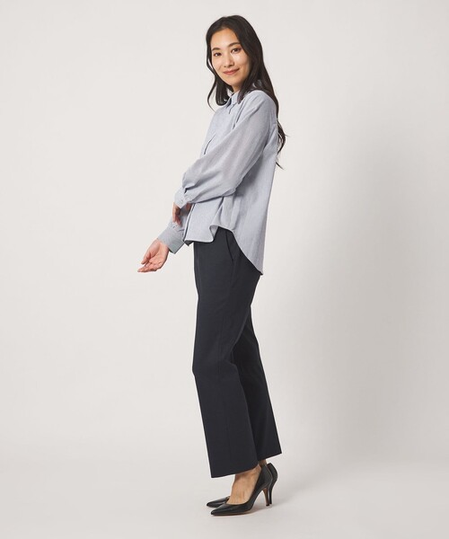A DAY IN THE LIFE UNITED ARROWS(アデイインザライフユナイテッドアローズ)の「ポンチプリント ストレートパンツ ‐セットアップ対応・ウォッシャブル‐<A DAY IN THE LIFE>(その他パンツ・レディース・ネイビー/ダークブラウン/ダークグレー・38/36/40)」の10枚目の写真