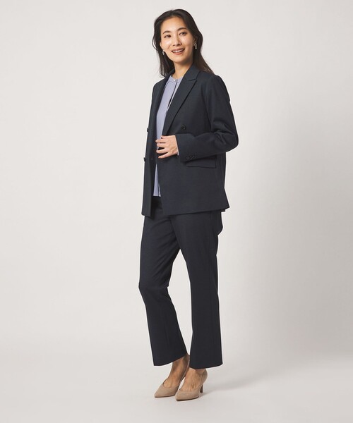 A DAY IN THE LIFE UNITED ARROWS(アデイインザライフユナイテッドアローズ)の「ポンチプリント ストレートパンツ ‐セットアップ対応・ウォッシャブル‐<A DAY IN THE LIFE>(その他パンツ・レディース・ネイビー/ダークブラウン/ダークグレー・38/36/40)」の11枚目の写真