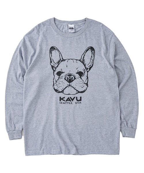KAVU(カブー)の「KAVU/カブー 22 Dog LS Tee/22 ドッグ ロングスリーブ Tシャツ(Tシャツ/カットソー・メンズ・グレー/ホワイト/ミント・X-LARGE/MEDIUM/LARGE)」の2枚目の写真