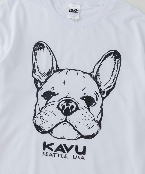 KAVU(カブー)の「KAVU/カブー 22 Dog LS Tee/22 ドッグ ロングスリーブ Tシャツ(Tシャツ/カットソー・メンズ・グレー/ホワイト/ミント・X-LARGE/MEDIUM/LARGE)」の4枚目の写真