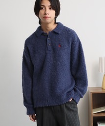 【U.S. POLO ASSN./ユーエスポロアッスン】別注 ミニマルシャギー ニットポロシャツ