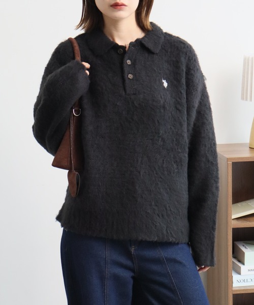 U.S. POLO ASSN.(ユーエスポロアッスン)の「【U.S. POLO ASSN./ユーエスポロアッスン】別注 ミニマルシャギー ニットポロシャツ(ニット/セーター・メンズ・ネイビー/ブラック/ベージュ/ブルー/アイボリー/グレー・LL/M/S/L)」の22枚目の写真