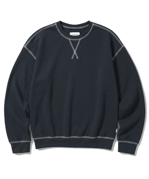 F.ILLUMINATE(フィルミネイト)の「カバーステッチスウェットシャツ-3Color(スウェット・レディース・グレー/ネイビー/ブラック・SMALL/MEDIUM/LARGE)」の3枚目の写真