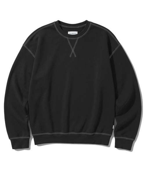 F.ILLUMINATE(フィルミネイト)の「カバーステッチスウェットシャツ-3Color(スウェット・レディース・グレー/ネイビー/ブラック・SMALL/MEDIUM/LARGE)」の1枚目の写真