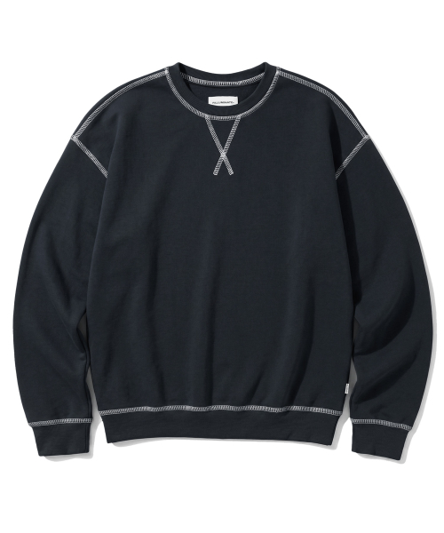 F.ILLUMINATE(フィルミネイト)の「カバーステッチスウェットシャツ-3Color(スウェット・レディース・グレー/ネイビー/ブラック・SMALL/MEDIUM/LARGE)」の6枚目の写真