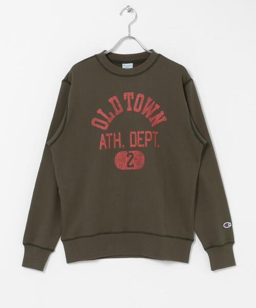 Champion(チャンピオン)の「Champion CREW NECK SWEATSHIRTS(スウェット・レディース・チャコールグレー/グレー/グリーン・SMALL)」の6枚目の写真