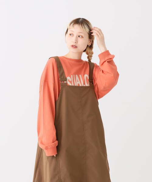 HEART MARKET(ハートマーケット)の「US裾ギャザー長袖プリントプルオーバー(スウェット・レディース・ブラック/グレー/オレンジ/ブルー/ダークパープル/ナチュラル・FREE)」の6枚目の写真