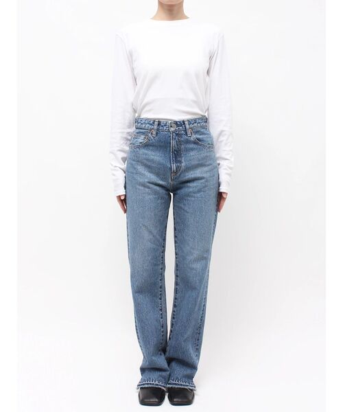Ungrid(アングリッド)の「カットオフスリムストレートデニム(デニムパンツ・レディース・インディゴブルー/ブルー・25inch/24inch/26inch)」の19枚目の写真
