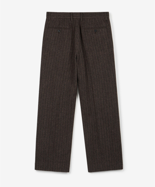 TNGT(ティーエヌジーティー)の「Wide Fit Wool Herringbone Pants (Brown) TNPA6F104W2(スラックス・メンズ・その他・90/82/78/86)」の3枚目の写真