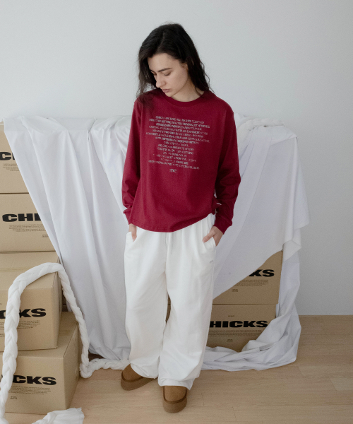 CHICKS（チックス）の「ビビッドツーポケットワイドスウェットパンツ アイボリー（スウェットパンツ・レディース・アイボリー・ONE SIZE）」の5枚目の写真