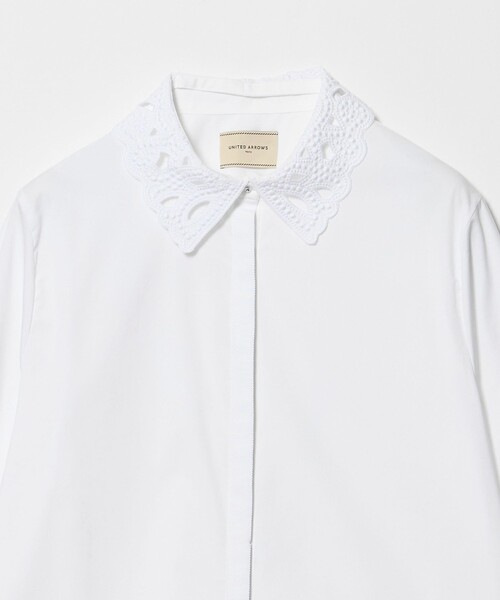 UNITED ARROWS(ユナイテッドアローズ)の「4WAY エンブロイダリー バンドカラー シャツ(シャツ/ブラウス・レディース・ホワイト/ベージュ/ライトブルー/ネイビー・FREE)」の20枚目の写真