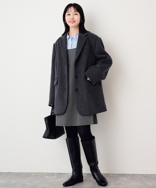 SLOBE IENA(スローブイエナ)の「TRミニジャンパースカート(ワンピース・レディース・グレー/ブラック・FREE)」の20枚目の写真