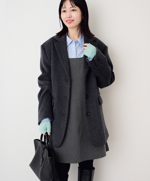 SLOBE IENA(スローブイエナ)の「TRミニジャンパースカート(ワンピース・レディース・グレー/ブラック・FREE)」の16枚目の写真