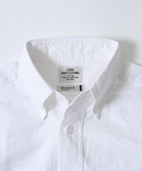 coen(コーエン)の「オックスフォードボタンダウンシャツ(シャツ/ブラウス・メンズ・ホワイト/ネイビー・MEDIUM/SMALL/LARGE/X-LARGE/X-SMALL)」の4枚目の写真
