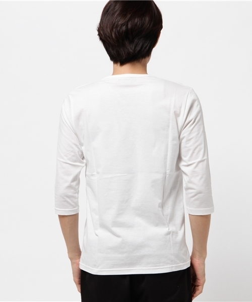 ARCADE（アーケード）の「日本製 七分袖カットソー（Tシャツ/カットソー・メンズ・ネイビー/ブラック/ホワイト/ライトグレー・LL/L/M/S）」の6枚目の写真