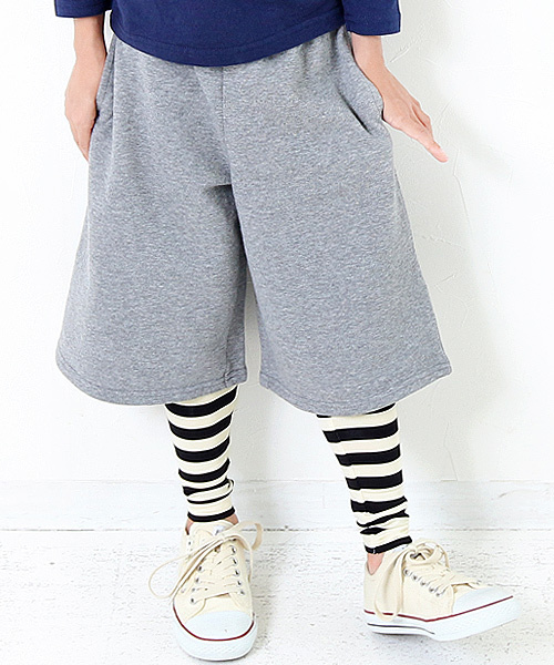 devirock（デビロック）の「【旧モデル】全19色 天使のレギンス 10分丈（レギンス/スパッツ・キッズ・ホワイト系その他/杢グレー/ブラック系その他/ヘザーチャコール/マスタード/ダークネイビー/ブラック/ブラック系その他2/スモークピンク/ホワイト/カーキ/チャコール/ブルー系その他/パープル系その他・120cm/160cm/150cm/110cm/140cm/80ｃｍ/130cm/100cm/90cm）」の5枚目の写真