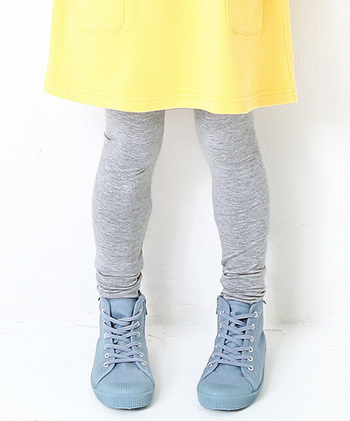 devirock（デビロック）の「【旧モデル】全19色 天使のレギンス 10分丈（レギンス/スパッツ・キッズ・ホワイト系その他/杢グレー/ブラック系その他/ヘザーチャコール/マスタード/ダークネイビー/ブラック/ブラック系その他2/スモークピンク/ホワイト/カーキ/チャコール/ブルー系その他/パープル系その他・120cm/160cm/150cm/110cm/140cm/80ｃｍ/130cm/100cm/90cm）」の6枚目の写真