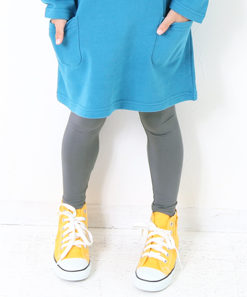 devirock（デビロック）の「【旧モデル】全19色 天使のレギンス 10分丈（レギンス/スパッツ・キッズ・ホワイト系その他/杢グレー/ブラック系その他/ヘザーチャコール/マスタード/ダークネイビー/ブラック/ブラック系その他2/スモークピンク/ホワイト/カーキ/チャコール/ブルー系その他/パープル系その他・120cm/160cm/150cm/110cm/140cm/80ｃｍ/130cm/100cm/90cm）」の8枚目の写真