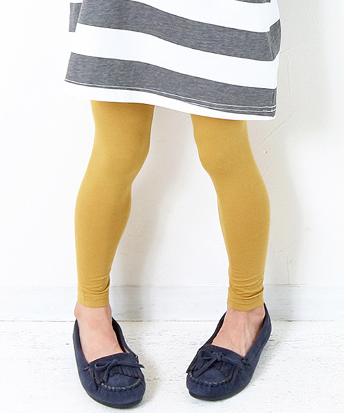 devirock（デビロック）の「【旧モデル】全19色 天使のレギンス 10分丈（レギンス/スパッツ・キッズ・ホワイト系その他/杢グレー/ブラック系その他/ヘザーチャコール/マスタード/ダークネイビー/ブラック/ブラック系その他2/スモークピンク/ホワイト/カーキ/チャコール/ブルー系その他/パープル系その他・120cm/160cm/150cm/110cm/140cm/80ｃｍ/130cm/100cm/90cm）」の13枚目の写真