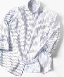 SHIPS | SC: 17SS カラミ セミワイドカラー 7スリーブシャツ□予約商品(シャツ/ブラウス)
