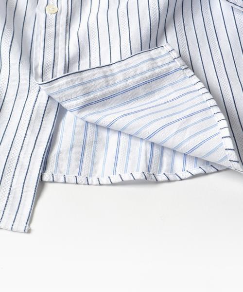 SHIPS（シップス）の「SC: 17SS カラミ セミワイドカラー 7スリーブシャツ（シャツ/ブラウス・メンズ・ブルー/サックスブルー/ベージュ/ネイビー・MEDIUM/SMALL/X-LARGE/LARGE）」の12枚目の写真