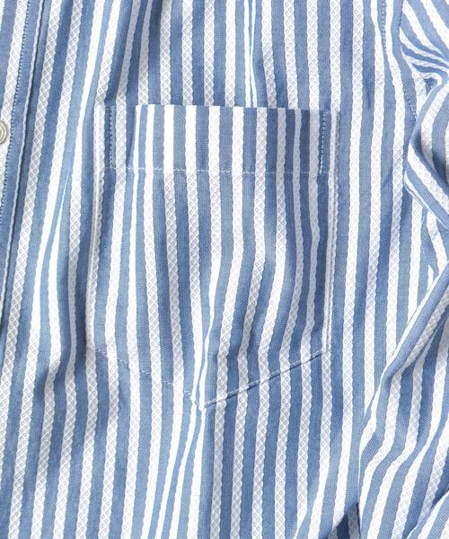 SHIPS（シップス）の「SC: 17SS カラミ セミワイドカラー 7スリーブシャツ（シャツ/ブラウス・メンズ・ブルー/サックスブルー/ベージュ/ネイビー・MEDIUM/SMALL/X-LARGE/LARGE）」の15枚目の写真