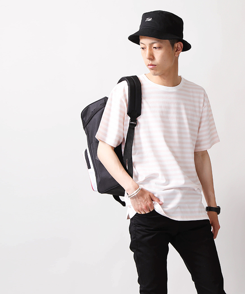 WEGO（ウィゴー）の「WEGO/CaliforniaコットンボーダーTシャツ（Tシャツ/カットソー・メンズ・ピンク/ホワイト/杢グレー/ブルー・MEDIUM/LARGE）」の21枚目の写真