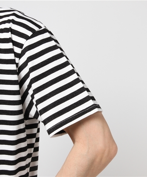 WEGO（ウィゴー）の「WEGO/CaliforniaコットンボーダーTシャツ（Tシャツ/カットソー・メンズ・ピンク/ホワイト/杢グレー/ブルー・MEDIUM/LARGE）」の13枚目の写真